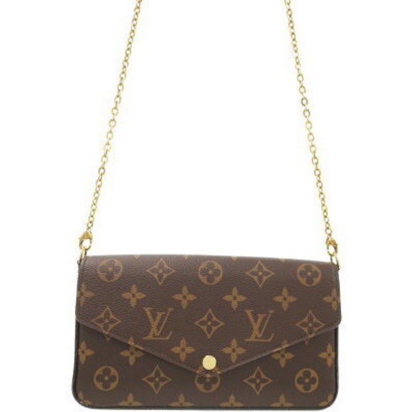 Louis Vuitton Monogram Pochette Felicie Chain Wallet Bag - Picture 1 of 8